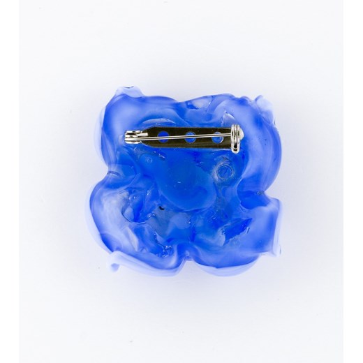 Broszka Błękitna Róża - biżuteria szkło Murano Skarby Murano   