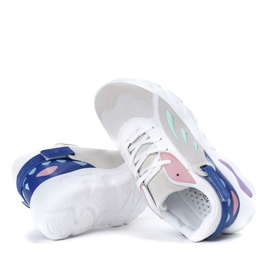 Białe sportowe buty z kolorowymi wstawkami Kalia - Obuwie
