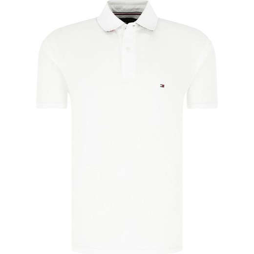 Biały t-shirt męski Tommy Hilfiger z krótkim rękawem gładki 