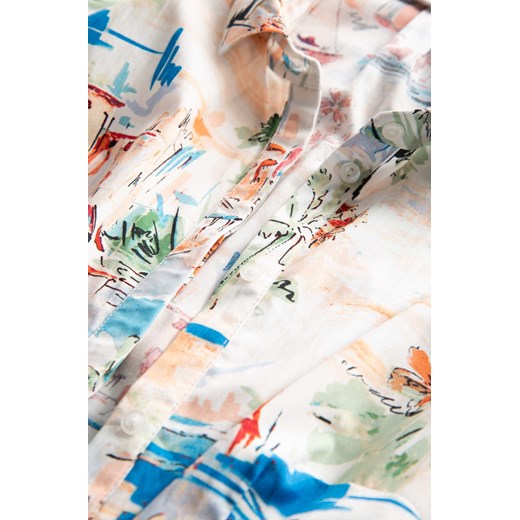Sukienka ORSAY na spacer z dekoltem w serek z tkaniny wielokolorowa midi 