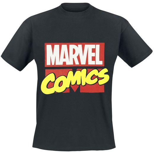 T-shirt męski Marvel czarny z krótkim rękawem młodzieżowy 