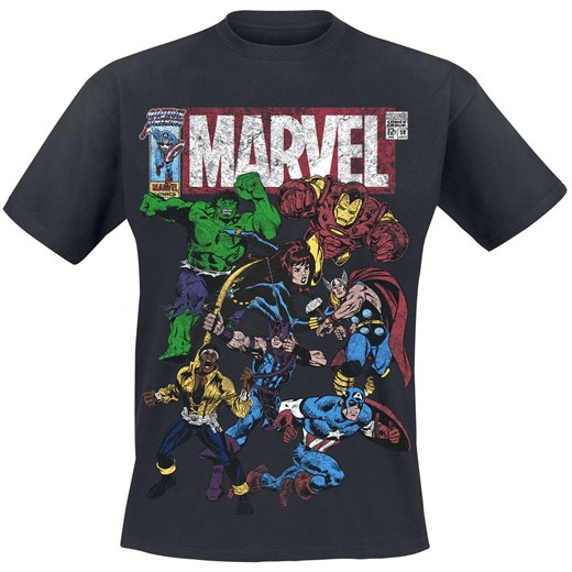 T-shirt męski Marvel z krótkimi rękawami 