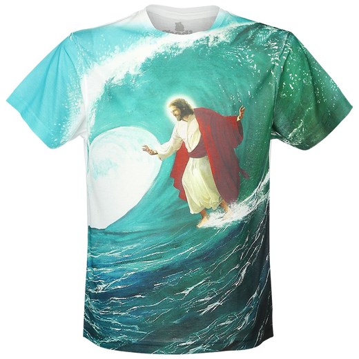Goodie Two Sleeves - Surfs Up Jesus - T-Shirt - biały