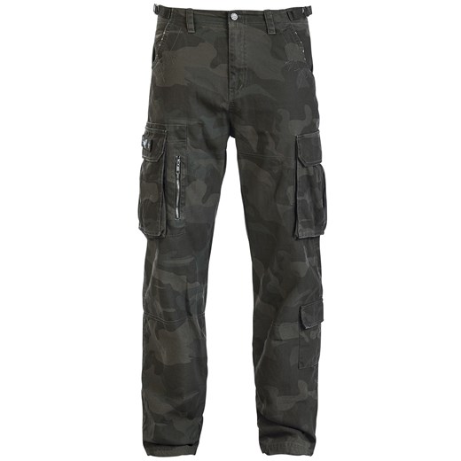 Black Premium by EMP - Army Vintage Trousers - Bojówki - kamuflaż (Dark Camo)