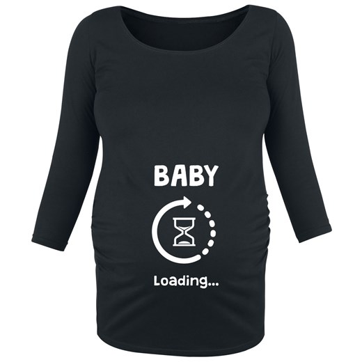 Odzież ciążowa - Baby Loading - Longsleeve - czarny