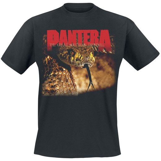 T-shirt męski Pantera czarny z krótkimi rękawami 