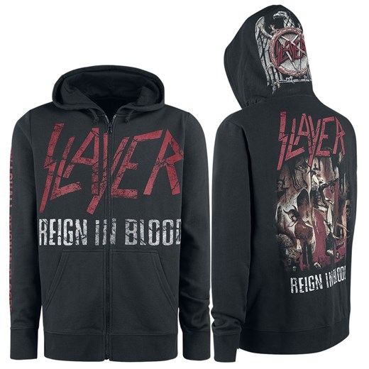 Slayer - Reign In Blood - Bluza z kapturem rozpinana - czarny