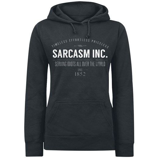 Sarcasm Inc. Bluza z kapturem - czarny