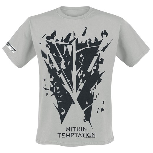 T-shirt męski Within Temptation szary z krótkim rękawem 