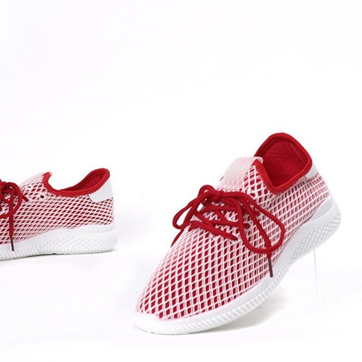Sportowe buty w kolorze czerwonym Kaylee - Obuwie Royalfashion.pl  36 