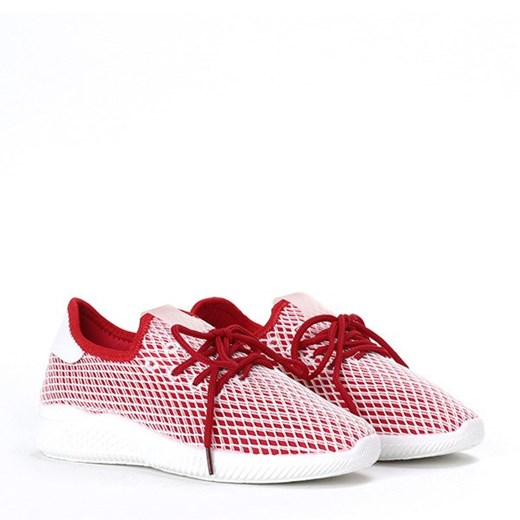 Sportowe buty w kolorze czerwonym Kaylee - Obuwie Royalfashion.pl  37 