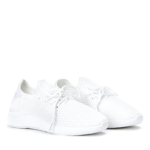 Sportowe buty w kolorze białym Kaylee - Obuwie  Royalfashion.pl 38 