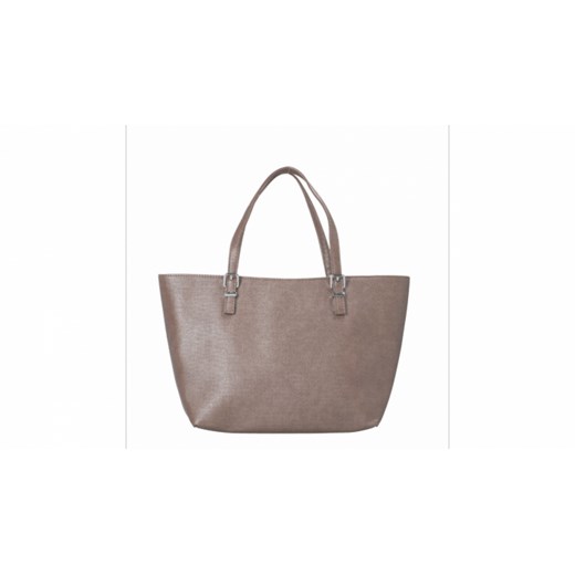 Shopper bag brązowa Chiara Design duża matowa bez dodatków 