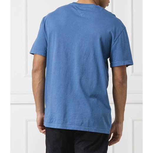 T-shirt męski niebieski Tommy Jeans z krótkim rękawem 