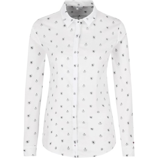 Tommy Hilfiger koszula damska na wiosnę casual w abstrakcyjnym wzorze 