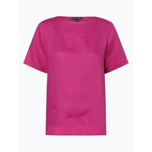 Franco Callegari - Damska bluzka lniana, różowy Franco Callegari  40 vangraaf
