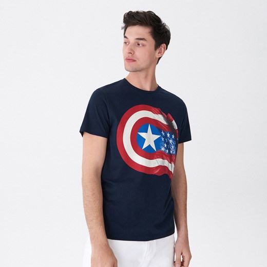 House - T-shirt Kapitan Ameryka - Granatowy House  M 