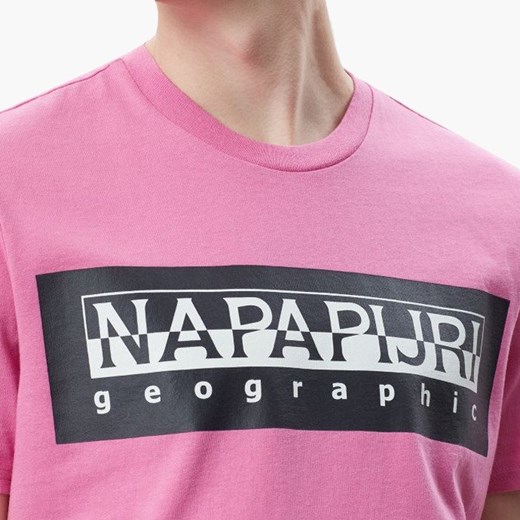 T-shirt męski Napapijri z krótkimi rękawami młodzieżowy 