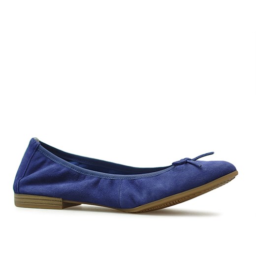 Baleriny Tamaris 1-22166-32 Niebieskie zamsz ze sklepu Arturo-obuwie w kategorii Balerinki - zdjęcie 67886363