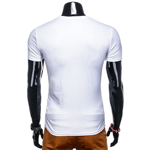 T-shirt męski z nadrukiem 1111S - biały  Edoti.com XL 