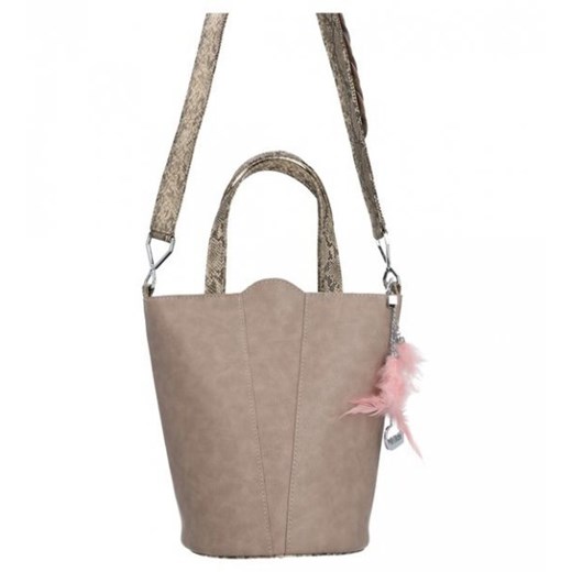 Shopper bag Chiara Design matowa z breloczkiem 