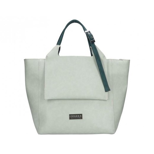 Shopper bag Chiara Design biała bez dodatków duża 