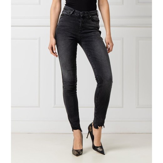 Jeansy damskie czarne Guess Jeans bez wzorów 