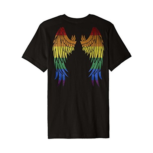Tęcza anioła skrzydła T-shirt z tyłu koszulki dla dziewczynek, chłopców