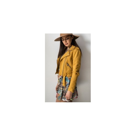 Żółta kurtka damska Fashion Manufacturer w miejskim stylu 