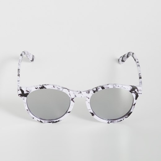 Sinsay - Zaokrąglone okulary przeciwsłoneczne - Wielobarwny  Sinsay One Size 