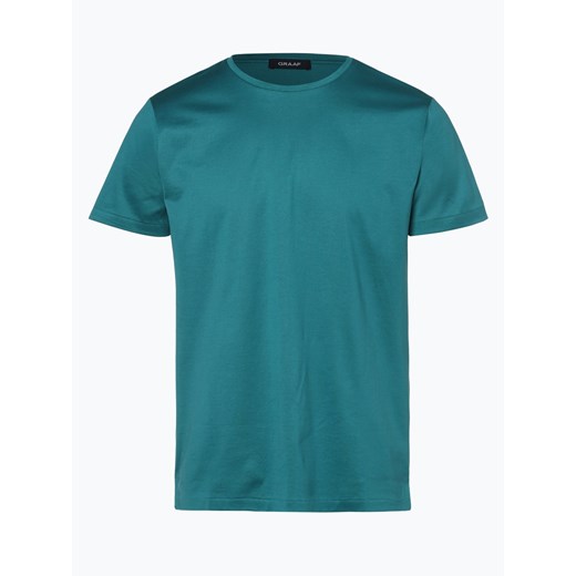 T-shirt męski niebieski Graaf casual z krótkim rękawem 