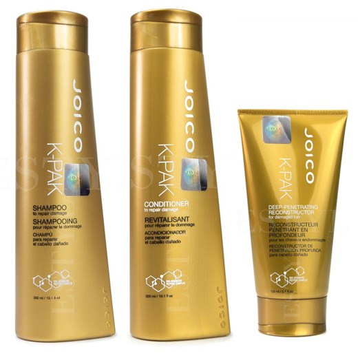 Joico K-Pak | Zestaw regenerujący: szampon 300ml + odżywka 300ml + maska 150ml