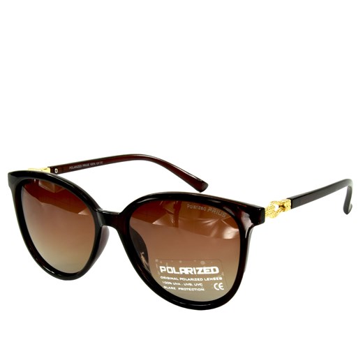 Okulary przeciwsłoneczne polaryzacyjne - brązowy \ brązowy  Jk Collection  JK-Collection