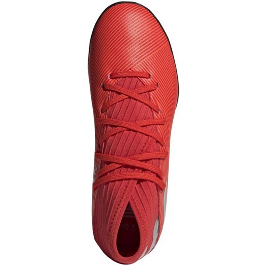 Buty sportowe dziecięce Adidas bez wzorów czerwone sznurowane 