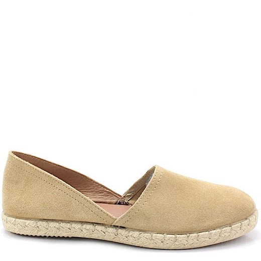 Espadryle damskie Mariettas beżowe z tkaniny 