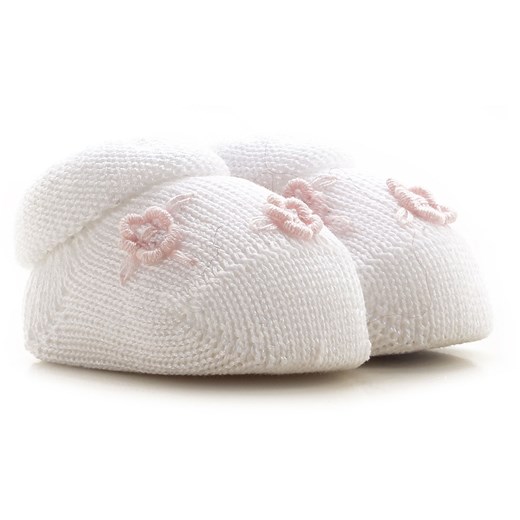 Białe buciki niemowlęce Gallo bawełniane bez zapięcia 