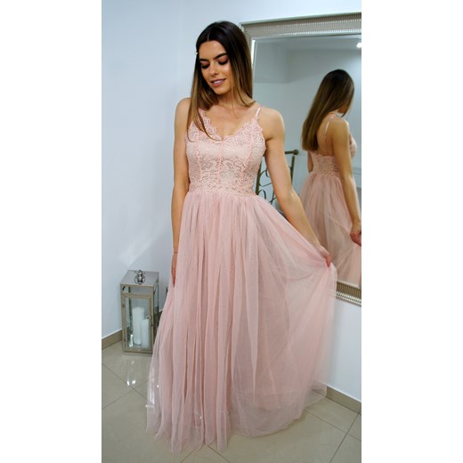 Suknia maxi ROSE księżniczka z tiulem, wesele   42 Ricca Fashion