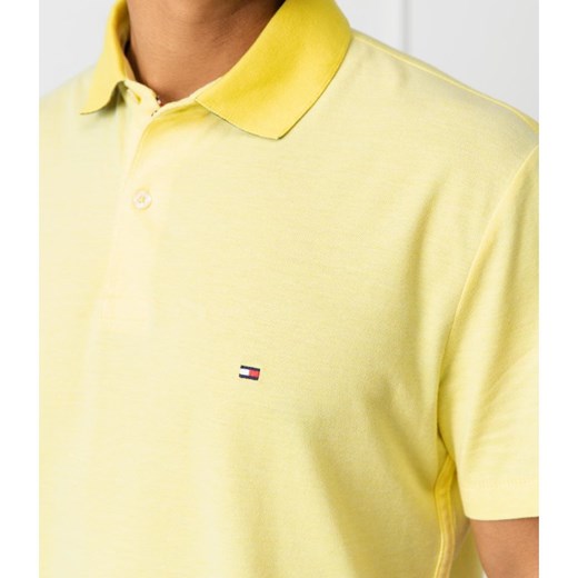 T-shirt męski żółty Tommy Hilfiger z krótkim rękawem 