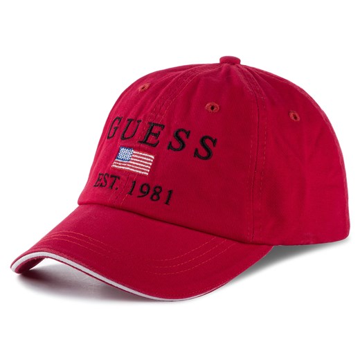 Czerwona czapka z daszkiem męska Guess 