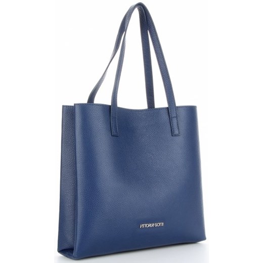 Vittoria Gotti shopper bag matowa duża bez dodatków elegancka na ramię 