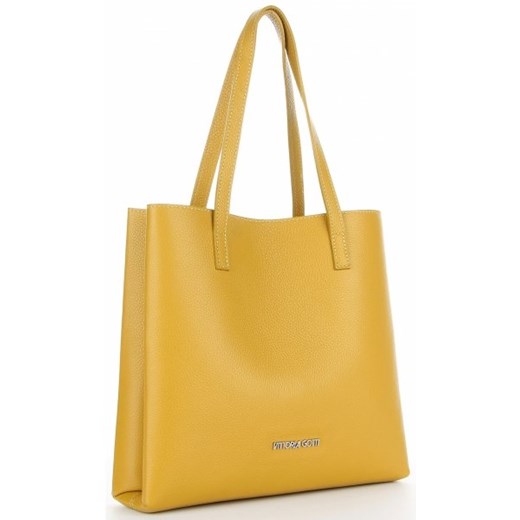Shopper bag Vittoria Gotti elegancka skórzana matowa na ramię 