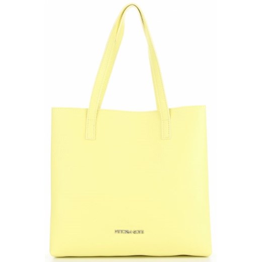 Shopper bag Vittoria Gotti na ramię żółta duża bez dodatków matowa elegancka 