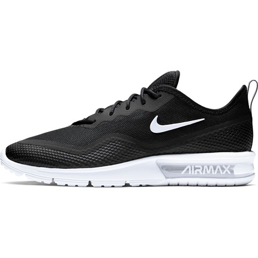 Buty sportowe męskie Nike air max sequent na wiosnę czarne sznurowane 