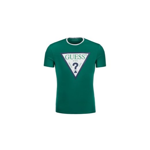 T-shirt męski Guess zielony z krótkim rękawem 
