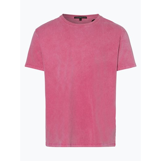 T-shirt męski różowy Drykorn z krótkimi rękawami 