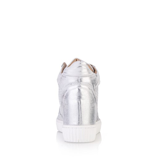 Sneakersy damskie Arturo Vicci wiązane na koturnie skórzane 