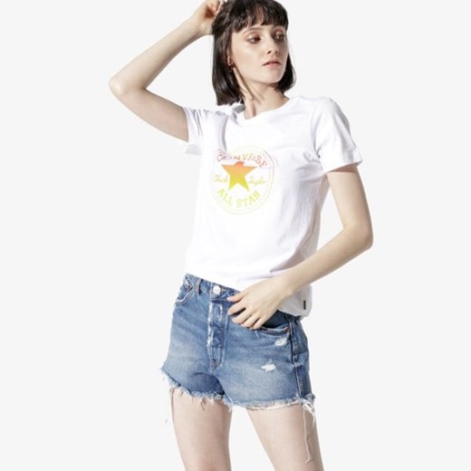 Bluzka damska Converse z krótkim rękawem z okrągłym dekoltem casualowa 