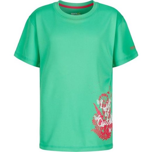 T-shirt chłopięce Regatta zielony z aplikacjami  