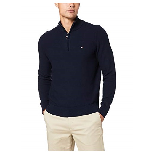Tommy Hilfiger Fine Structured Zip Sweater bluza z zamkiem błyskawicznym -  xxl