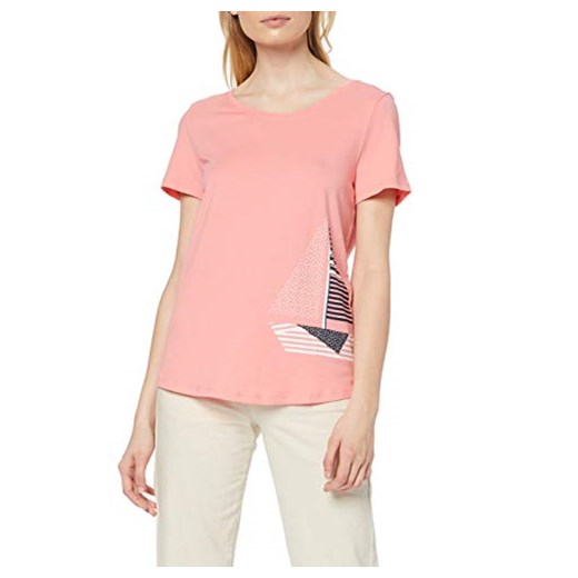 Edc By Esprit bluzka damska różowa z krótkim rękawem 